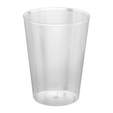 Set de 15 Vasos Reutilizables de Pl&aacute;stico Algon 500ml Transparentes