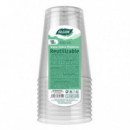 Set de 15 Vasos Reutilizables de Plástico Algon 500ml Transparentes