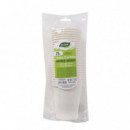 Juego de 25 Vasos de Cartón Blancos de 200cc Algon