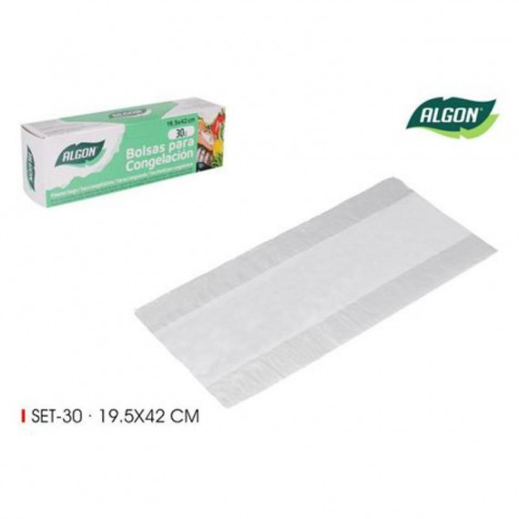 Paquete 30 Bolsas de Congelación Algon 20x42cm