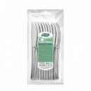 Pack 10 Cuchillos de Plástico Reutilizable Color Plata Algon