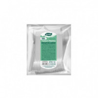 Pack 100 Cucharas de Postre Plásticas Reutilizables Blancas Algon