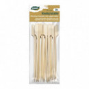 Pack de 20 Pinchos de Bambú Algon con Agarrador de 13.5 cm