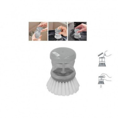 Quttin Limpiador de Platos con Dep&oacute;sito Dispensador Gris