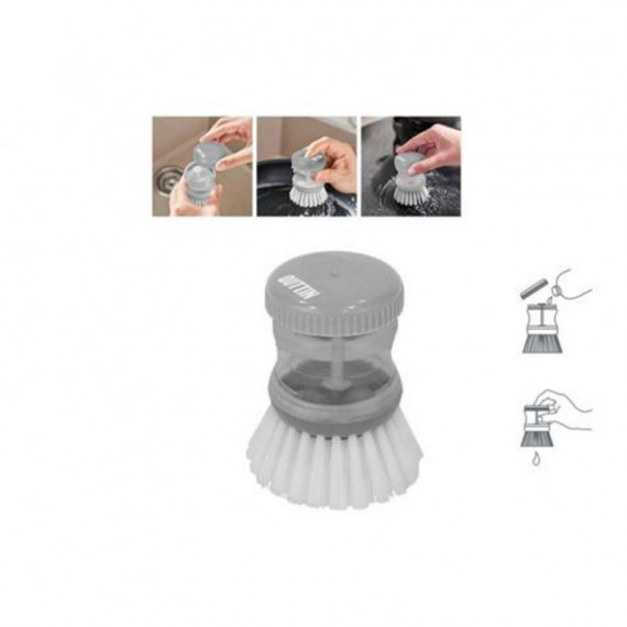 Quttin Limpiador de Platos con Depósito Dispensador Gris