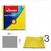 Set de 3 Bayetas Multiusos Amarillas VILEDA