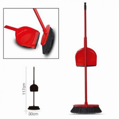 Escoba y Recogedor Benny Rojo Urban Living