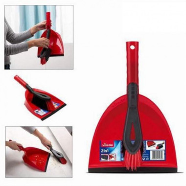 Recogedor con Cepillo de Mano Vileda