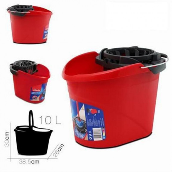 Cubo Ovalado Vileda SuperFácil con Escurridor de 10 Litros