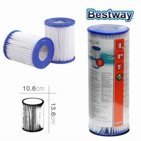 Filtro de Repuesto para Piscina Bestway Tipo II (Pack de 2)