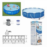 Piscina Desmontable Bestway Steel Pro con Bomba de Filtro Ø305x76 cm