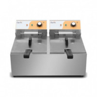 Freidora Eléctrica Profesional Doble Chef Pro 11+11 Litros 2x3000W