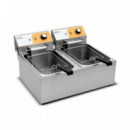 Freidora Eléctrica Profesional Doble Chef Pro 11+11 Litros 2x3000W