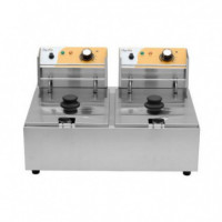 Freidora Eléctrica Profesional Doble Chef Pro CF0101 9+9 Litros 2x2500W