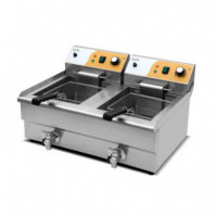 Freidora Eléctrica Profesional Doble Chef Pro CF0106 2x16 Litros 2x3000W