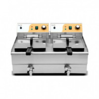 Freidora Eléctrica Profesional Doble Chef Pro CF0106 2x16 Litros 2x3000W