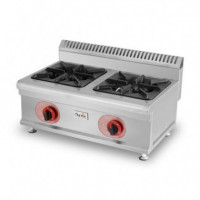 Cocina a Gas Profesional Chef Pro CF0127 de 2 Fuegos, Acero Inoxidable