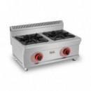Cocina a Gas Profesional Chef Pro CF0127 de 2 Fuegos, Acero Inoxidable