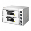 Horno de Pizza Eléctrico Profesional Chef Pro CF0119, 2 Cámaras, 3000W