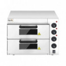 Horno de Pizza Eléctrico Profesional Chef Pro CF0119, 2 Cámaras, 3000W