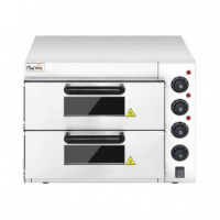 Horno de Pizza Eléctrico Profesional Chef Pro CF0119, 2 Cámaras, 3000W
