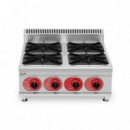 Cocina a Gas Profesional Chef Pro CF0129 de 4 Fuegos en Acero Inoxidable