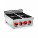Cocina a Gas Profesional Chef Pro CF0129 de 4 Fuegos en Acero Inoxidable
