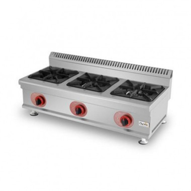 Cocina a Gas Profesional Chef Pro CF0128 de 3 Fuegos