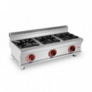 Cocina a Gas Profesional Chef Pro CF0128 de 3 Fuegos