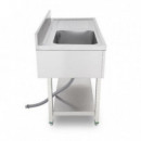 Fregadero Industrial Chef Pro CF0141 con Cubeta Izquierda y Estante (140x70x85 cm)