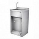 Lavamanos Industrial de Acero Inoxidable con Grifo de Pie y Dispensador Chef Pro CF0145