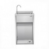 Lavamanos Industrial de Acero Inoxidable con Grifo de Pie y Dispensador Chef Pro CF0145