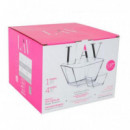 Pack de 4 Bols de Vidrio de 300ml + Ensaladera de 1900ml Lav