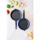 Sartén Tortillero Doble MONIX Twin Solid+ de Aluminio Fundido 24CM