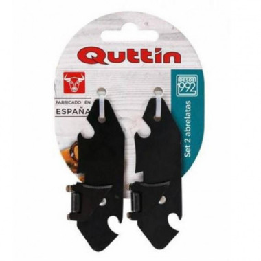 Pack de 2 Abrelatas Manuales Pavonados Quttin de 8cm