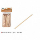 Set de 500 Paletinas Agitadoras de Madera Algon 190x1.3x6mm Biodegradables