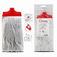 Fregona de Algodón Urban Living Roja y Blanca 250 Gramos