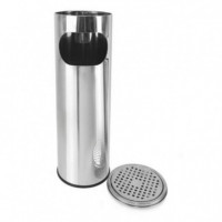 Papelera con Cenicero de Acero Inoxidable Confortime 59 cm