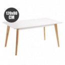 Mesa Design D900 120x80cm Blanca Muvip