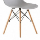 Pack de 2 Sillas de Diseño D100 Grises Muvip