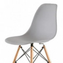 Pack de 2 Sillas de Diseño D100 Grises Muvip