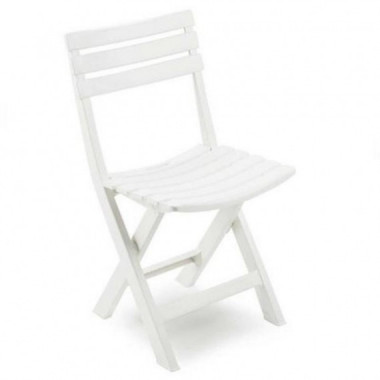 Silla Plegable de Resina Progarden Birki Blanca (44x41x78cm)