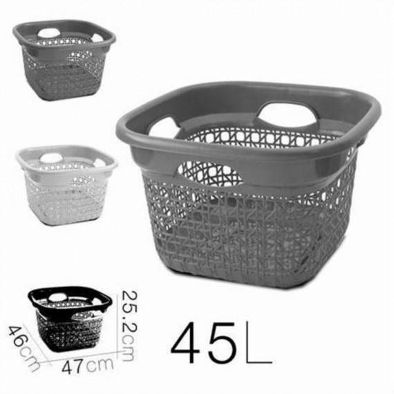 Cesta de la Ropa con Asas Boho, 45 Litros