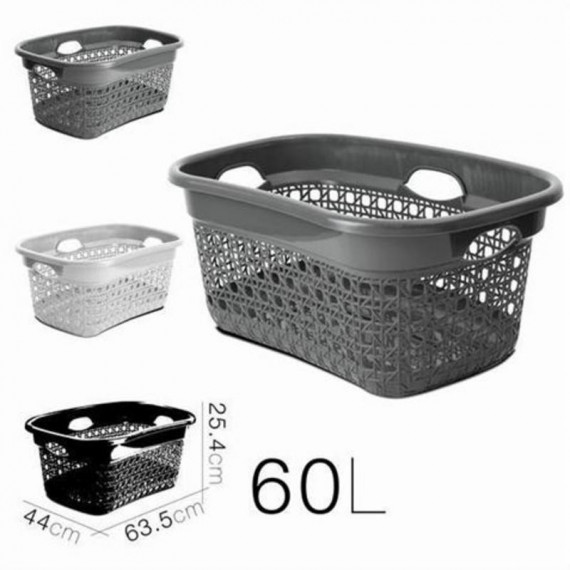 Cesta de la Ropa con Asas Boho 60 Litros