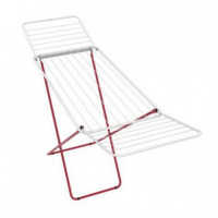 Tendedero Metálico Confortime Lotus 18 Metros Rojo/Blanco