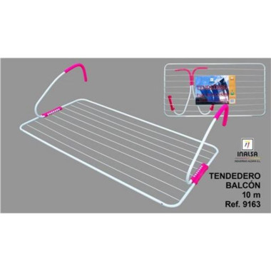 Tendedero de Balc&oacute;n Met&aacute;lico Plegable 10 Metros