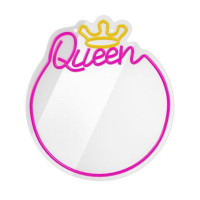 Espejo Decorativo con Neón Led Queen FOREVER
