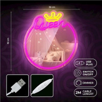 Espejo Decorativo con Neón Led Queen FOREVER