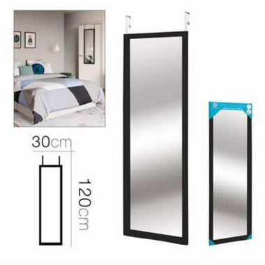 Espejo para Puerta Negro 30x120 Urban Living