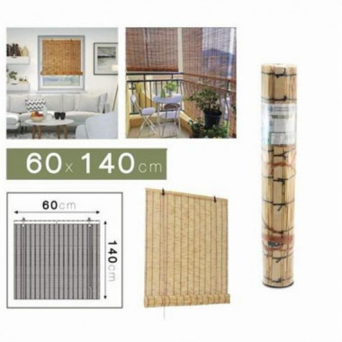 Estor Enrollable Efecto Bamb&uacute; 60x140cm